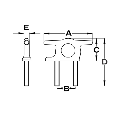 Lift Eye Cleats, Stud Mount 2