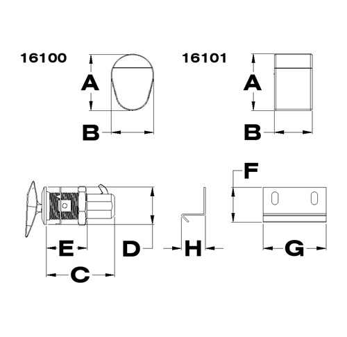 Flush Cabinet Latches, Slam Latch Plunger 2