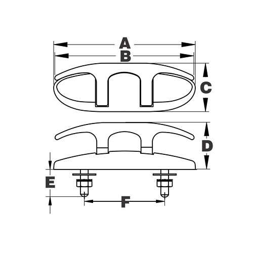 Folding Cleats, Stud Mount 2