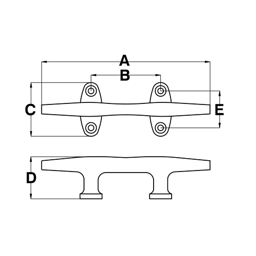 Heavy Duty Cleats, Deck Mount 2