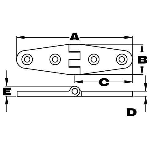 Strap Hinges, Top Pin 2