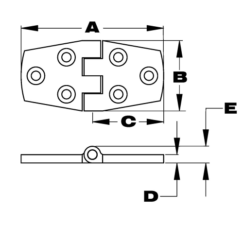 Door Hinges, Top Pin 2