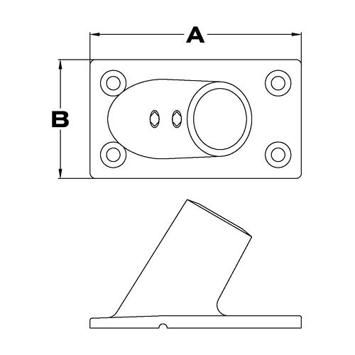 60° Rectangular Rail Bases 2