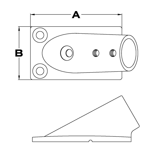 30° Rectangular Rail Bases 2