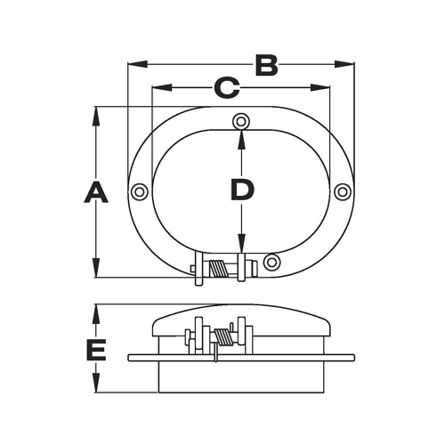 Chain-Rope Deck Pipes, Hinged Lid 2