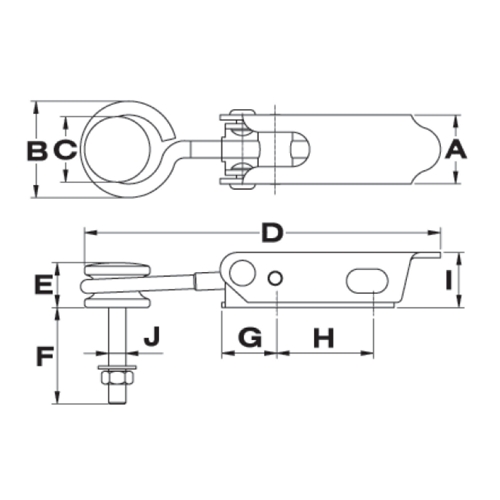 Knob Catch Hold Downs, Adjustable 2