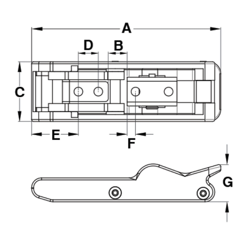 Hold Down Latch, Self-Adjusting 2