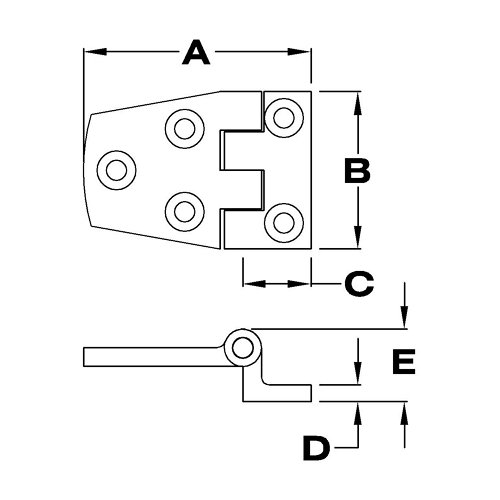 Short Side Hinges, Offset 2