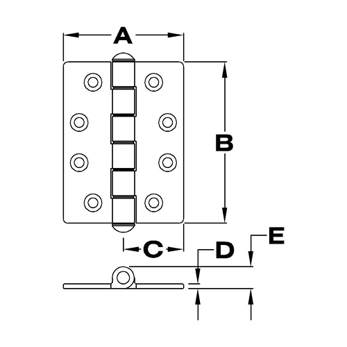 Square Edge Hinges 2