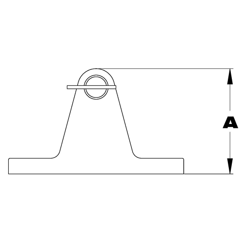 Straight Base Deck Hinges, Removable Pin 2