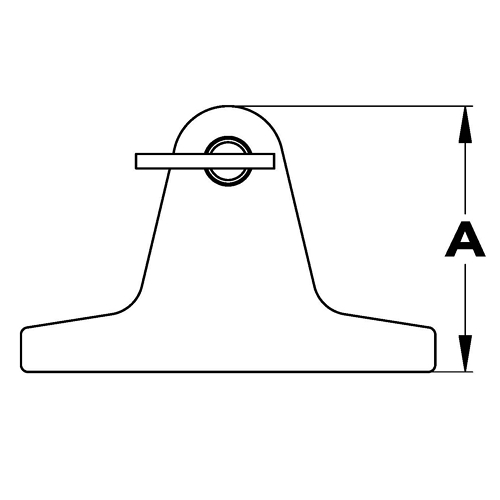 Angled Base Deck Hinges, Removable Pin 2