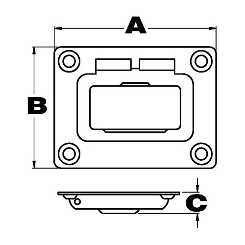 Flush Lift Rings, Stamped 2