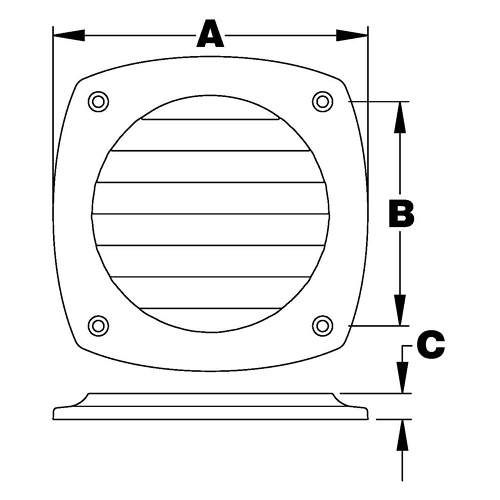 Cast Vents, Deck Mount 2