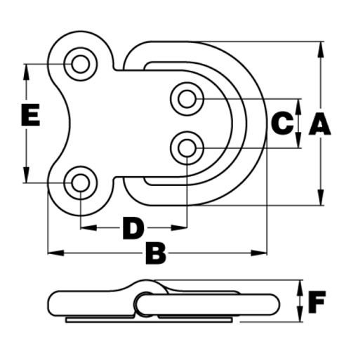 4-Hole Folding Pad Eyes 2