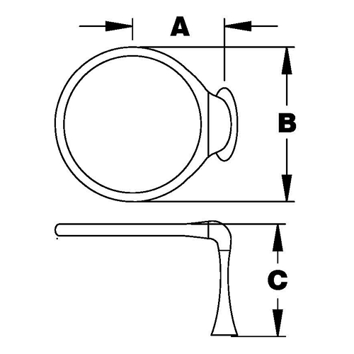 1-Cup Drink Holders, Closed Ring, Deck Mount 2