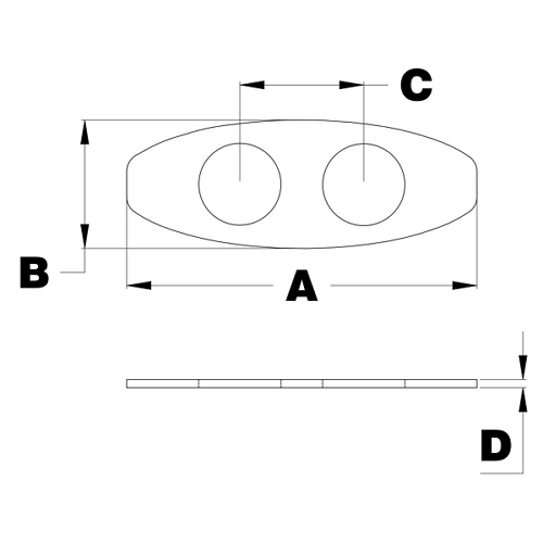 Flush Cleat Backing Plate, Small 2